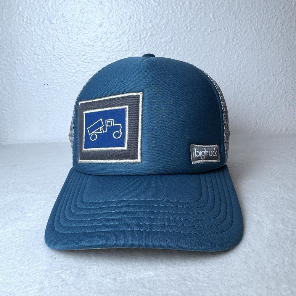 Bigtruck Brand Trucker Hat Men's Blue Dump Truck SnapBack Cap Big Truck Mesh